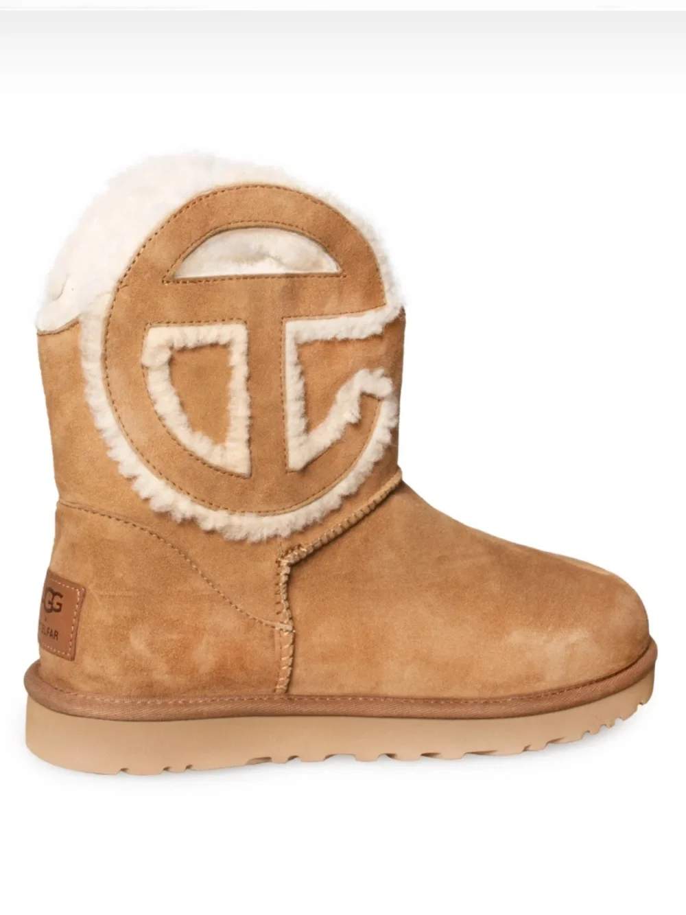 UGG X Telfar Chestnut Logo Mini Boots